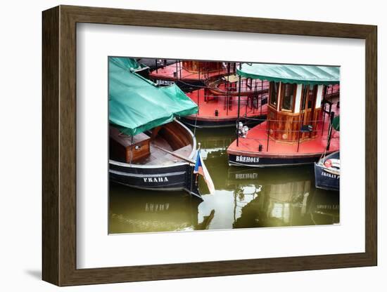 Colorful Small Boats Of Prague-George Oze-Framed Photographic Print