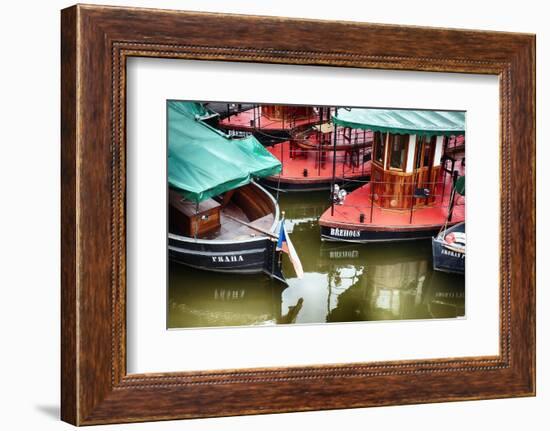 Colorful Small Boats Of Prague-George Oze-Framed Photographic Print