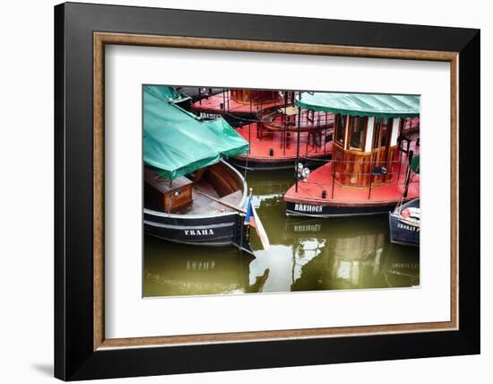 Colorful Small Boats Of Prague-George Oze-Framed Photographic Print