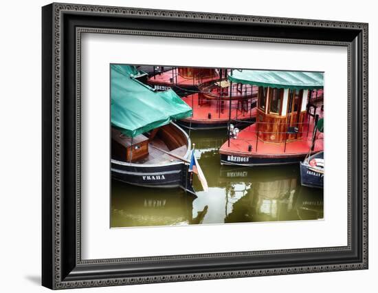 Colorful Small Boats Of Prague-George Oze-Framed Photographic Print