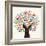 Colorful Solidarity Design Tree-cienpies-Framed Art Print