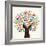 Colorful Solidarity Design Tree-cienpies-Framed Art Print