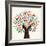 Colorful Solidarity Design Tree-cienpies-Framed Art Print