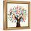 Colorful Solidarity Design Tree-cienpies-Framed Stretched Canvas