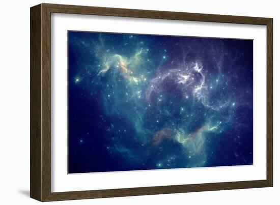 Colorful Space Nebula-pitris-Framed Premium Giclee Print