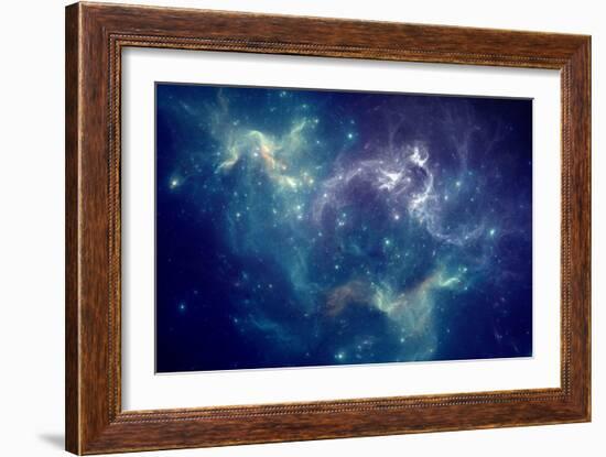 Colorful Space Nebula-pitris-Framed Premium Giclee Print