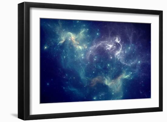 Colorful Space Nebula-pitris-Framed Premium Giclee Print