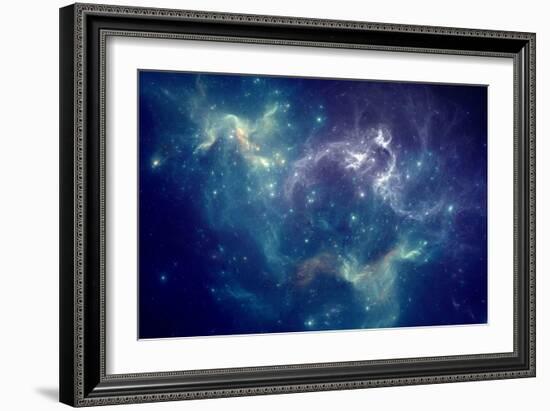 Colorful Space Nebula-pitris-Framed Premium Giclee Print