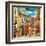 Colorful Spain - Streets And Buildings Of Cuenca Town - Artistic Picture-Maugli-l-Framed Art Print