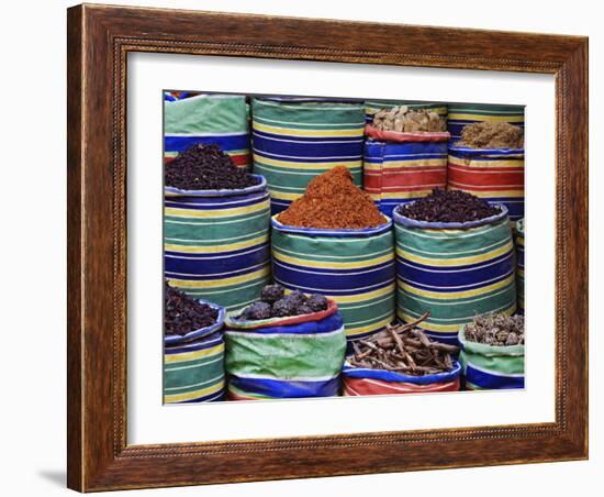 Colorful Spices at Bazaar, Luxor, Egypt-Adam Jones-Framed Photographic Print