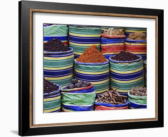 Colorful Spices at Bazaar, Luxor, Egypt-Adam Jones-Framed Photographic Print