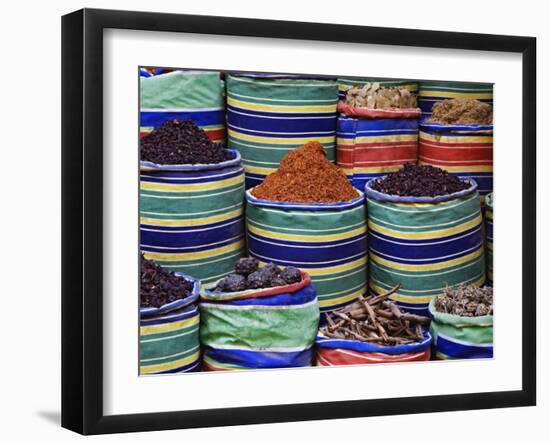 Colorful Spices at Bazaar, Luxor, Egypt-Adam Jones-Framed Photographic Print