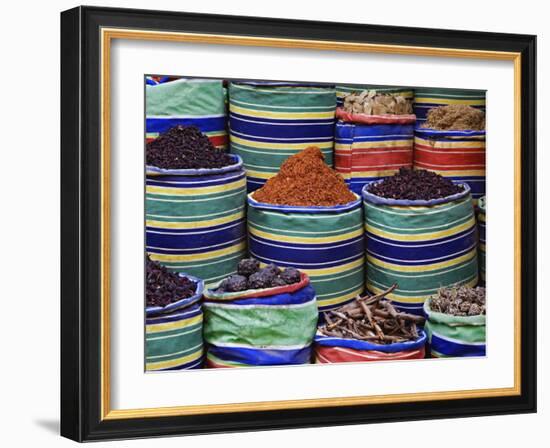 Colorful Spices at Bazaar, Luxor, Egypt-Adam Jones-Framed Photographic Print