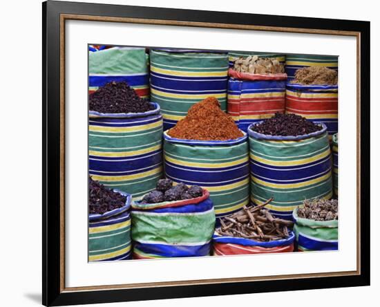 Colorful Spices at Bazaar, Luxor, Egypt-Adam Jones-Framed Photographic Print