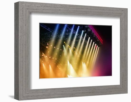 Colorful Stage Lights at Concert-Petr Jilek-Framed Photographic Print