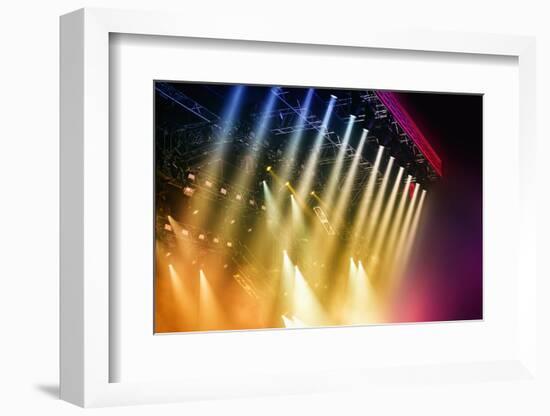 Colorful Stage Lights at Concert-Petr Jilek-Framed Photographic Print