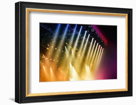 Colorful Stage Lights at Concert-Petr Jilek-Framed Photographic Print