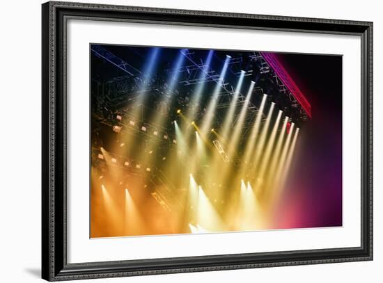 Colorful Stage Lights at Concert-Petr Jilek-Framed Photographic Print