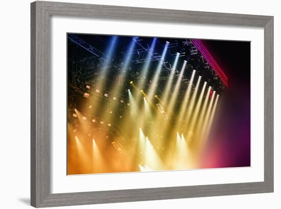 Colorful Stage Lights at Concert-Petr Jilek-Framed Photographic Print