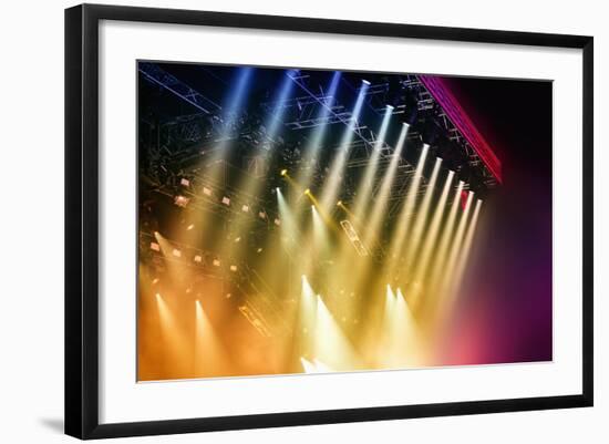 Colorful Stage Lights at Concert-Petr Jilek-Framed Photographic Print