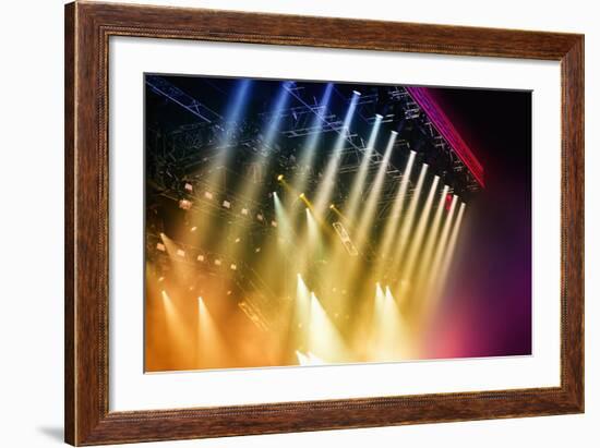 Colorful Stage Lights at Concert-Petr Jilek-Framed Photographic Print