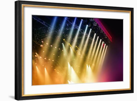 Colorful Stage Lights at Concert-Petr Jilek-Framed Photographic Print