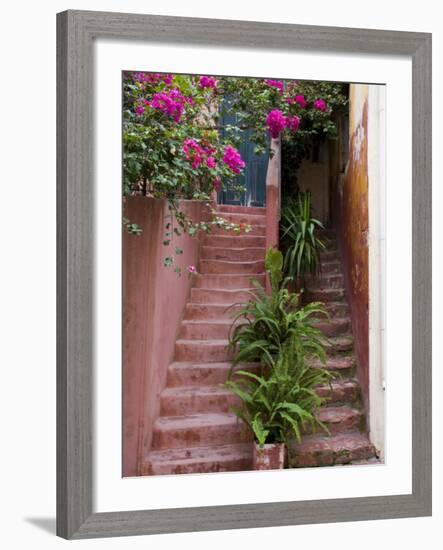 Colorful Stairways, Chania, Crete, Greece-Darrell Gulin-Framed Photographic Print