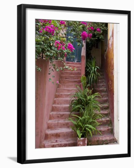 Colorful Stairways, Chania, Crete, Greece-Darrell Gulin-Framed Photographic Print