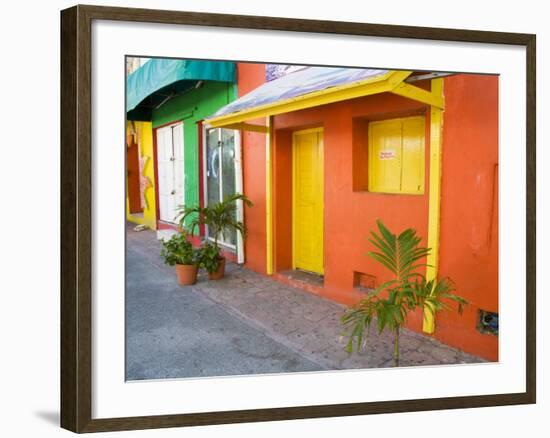 Colorful Street Front, Isla Mujeres, Quintana Roo, Mexico-Julie Eggers-Framed Photographic Print