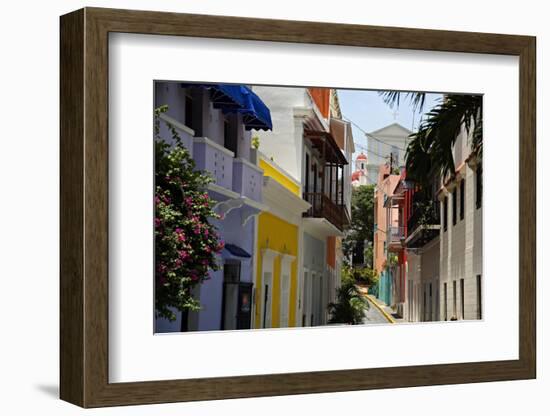 Colorful Street, Old San Juan, Puerto Rico-George Oze-Framed Photographic Print