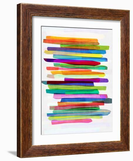 Colorful Stripes 1-Mareike Böhmer-Framed Giclee Print