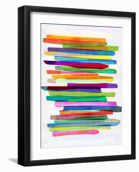 Colorful Stripes 1-Mareike Böhmer-Framed Giclee Print