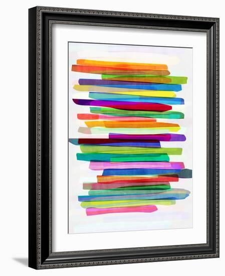 Colorful Stripes 1-Mareike Böhmer-Framed Giclee Print