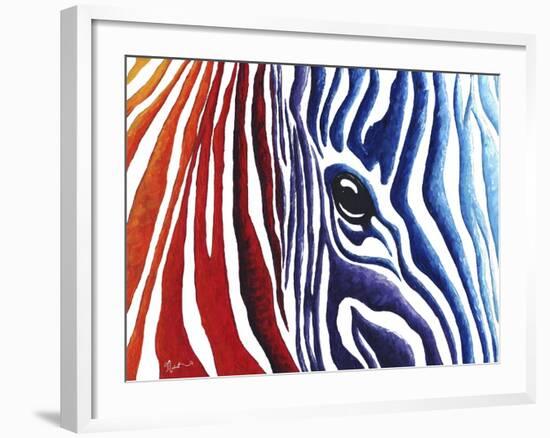 Colorful Stripes I-Megan Aroon Duncanson-Framed Giclee Print