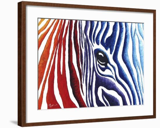 Colorful Stripes I-Megan Aroon Duncanson-Framed Giclee Print