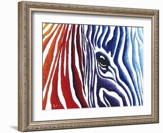 Colorful Stripes I-Megan Aroon Duncanson-Framed Giclee Print