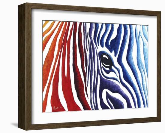 Colorful Stripes I-Megan Aroon Duncanson-Framed Giclee Print