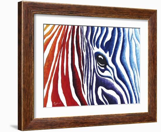 Colorful Stripes I-Megan Aroon Duncanson-Framed Giclee Print