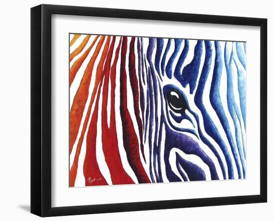 Colorful Stripes I-Megan Aroon Duncanson-Framed Giclee Print