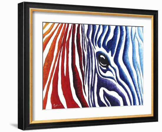 Colorful Stripes I-Megan Aroon Duncanson-Framed Giclee Print