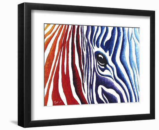 Colorful Stripes I-Megan Aroon Duncanson-Framed Giclee Print