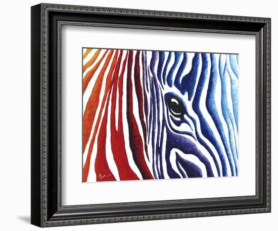 Colorful Stripes I-Megan Aroon Duncanson-Framed Giclee Print