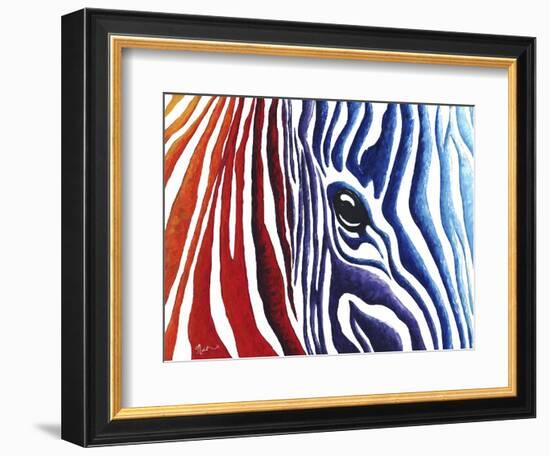 Colorful Stripes I-Megan Aroon Duncanson-Framed Giclee Print