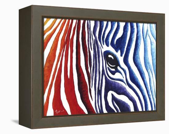 Colorful Stripes I-Megan Aroon Duncanson-Framed Premier Image Canvas