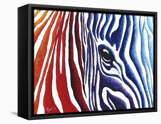 Colorful Stripes I-Megan Aroon Duncanson-Framed Premier Image Canvas