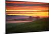Colorful Sunrise and Clouds in the Petaluma Hills-null-Mounted Photographic Print