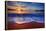 Colorful Sunrise with a Breaking Wave-West Coast Scapes-Framed Premier Image Canvas