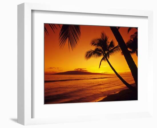 Colorful Sunset in a Tropical Paradise, Maui Hawaii, USA-Jerry Ginsberg-Framed Photographic Print