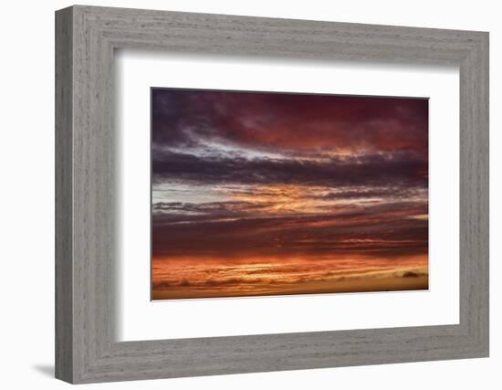 Colorful sunset, New Smyrna Beach, Florida, USA-Lisa Engelbrecht-Framed Photographic Print