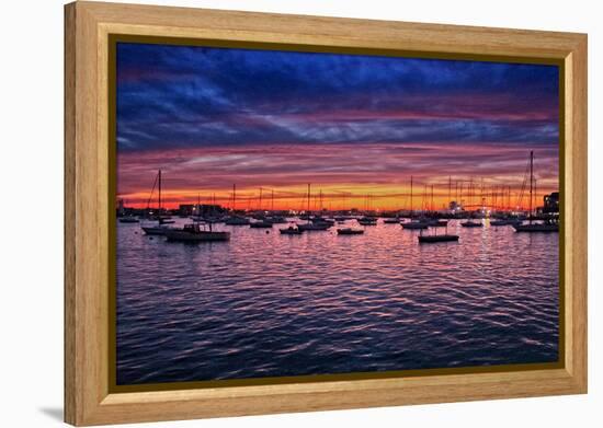 Colorful Sunset Newport Rhode Island-null-Framed Stretched Canvas